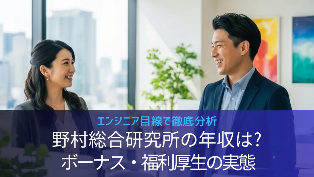 野村総合研究所の年収は低い？高い？エンジニアの給与テーブルとボーナス・福利厚生の実態