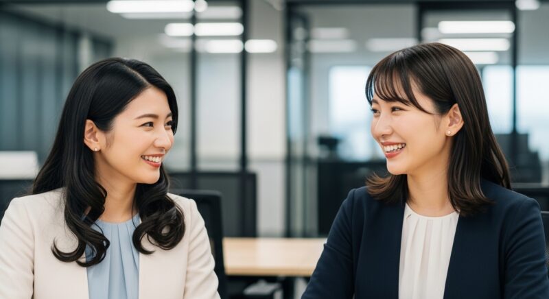 マネーフォワードの応募はどこから？おしゃべりする日本人女性